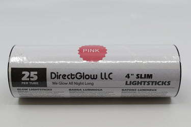 4 inch 10mm Pink Glow Sticks- 25 Per Package